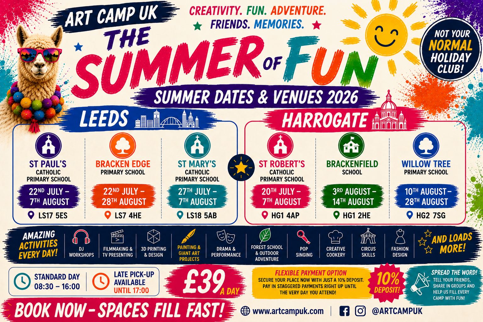 summer of fun timetables and locations